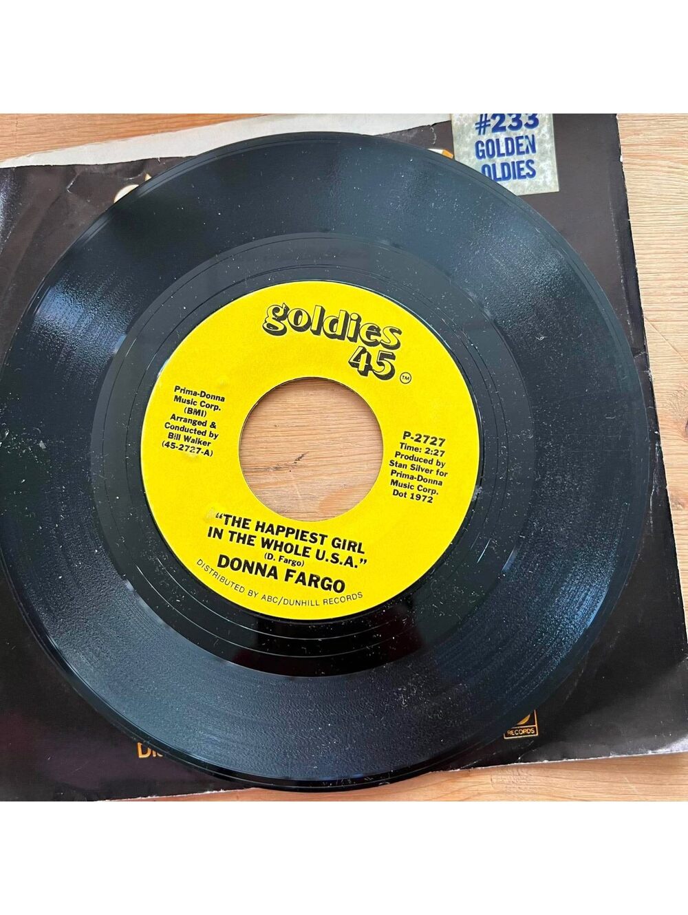 Donna Fargo - The Happiest Girl in the Whole U.S.A. 45rpm VG+ R08